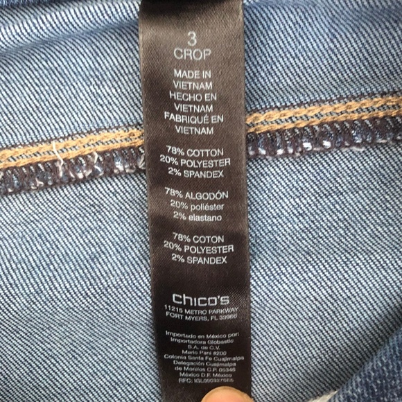 Chico Size 3 Girlfriend Crop Jeans - Picture 5 of 5